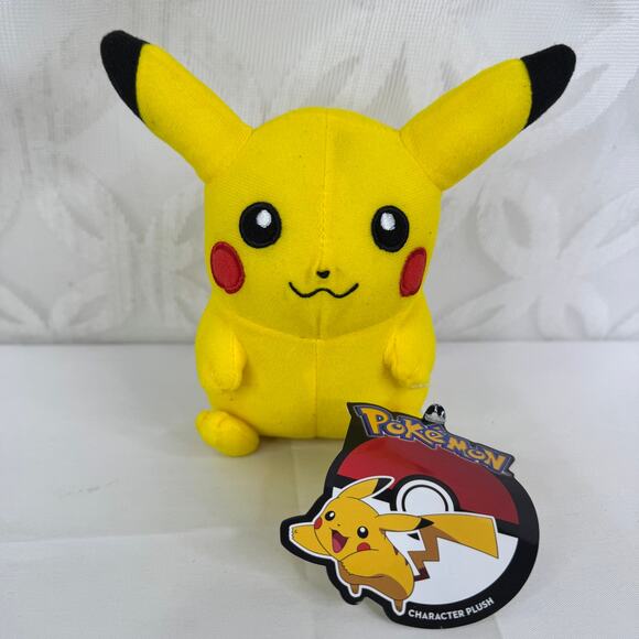 Pokemon Pikachu Character Plush By The Toy Factory w/tags 7" Stuffed - Picture 2 of 11